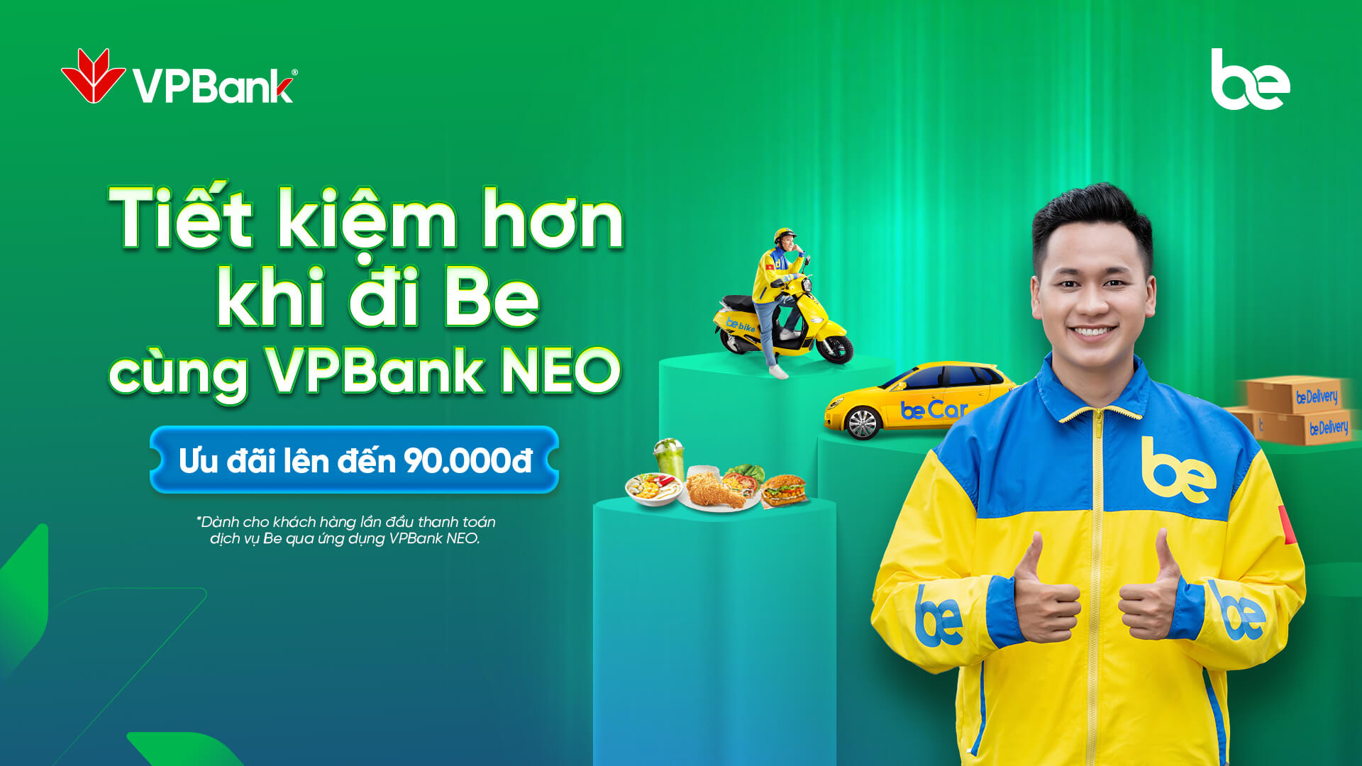 VPBank hợp tác cùng BE: Tặng bộ ba eVoucher cho khách hàng lần đầu liên kết tài khoản