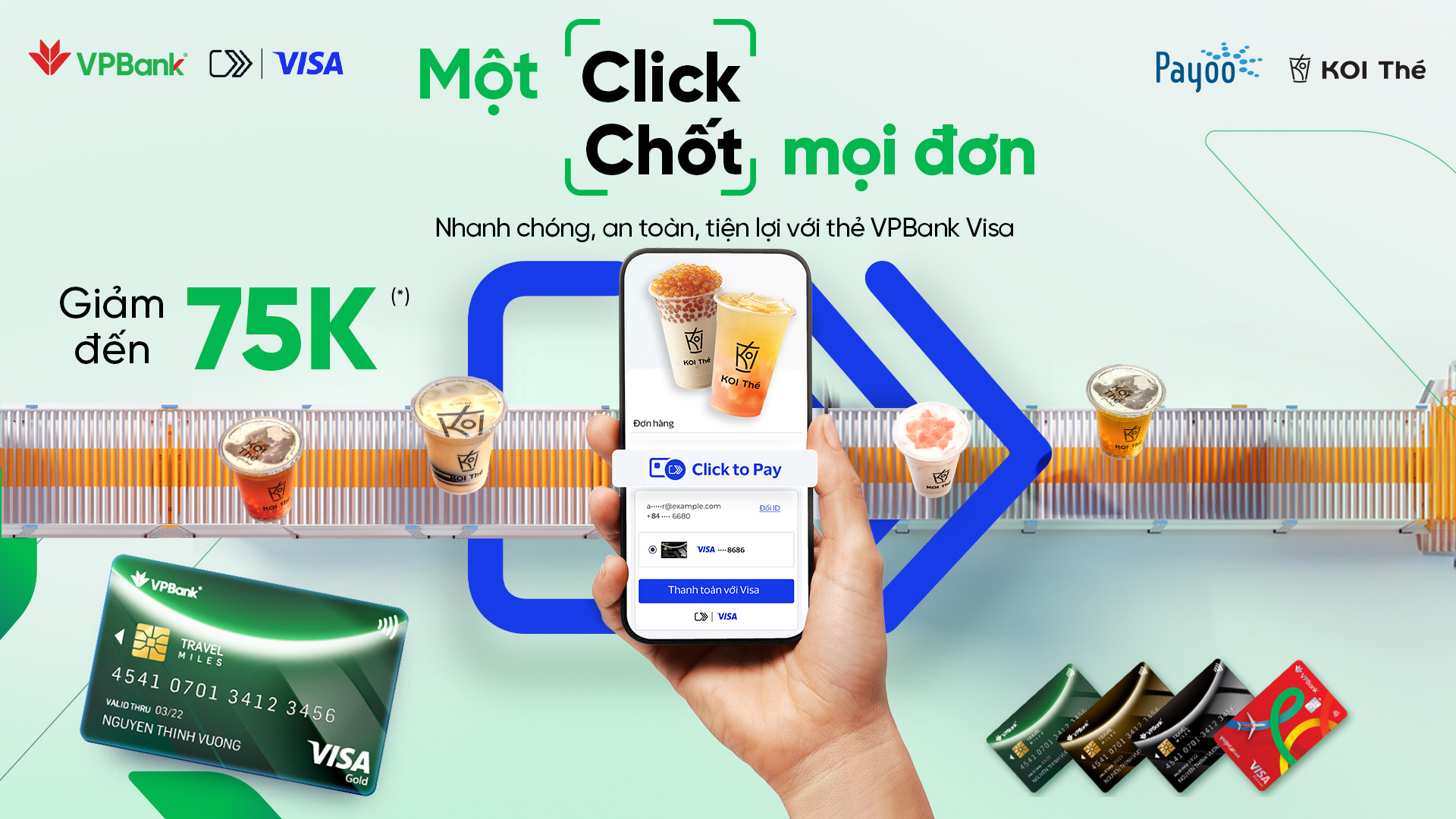 Click to Pay: Ưu đãi độc quyền tại KOI Thé Vietnam cùng thẻ tín dụng VPBank Visa