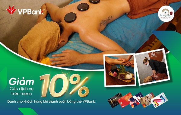 Tận hưởng ưu đãi đến 10% tại Sunyata Retreat Hill Spa khi thanh toán bằng thẻ VPBank