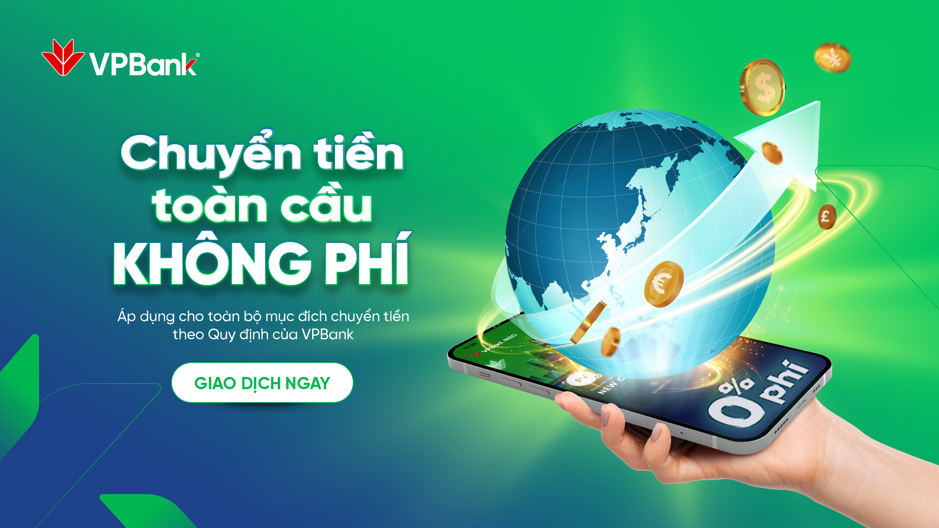 Free International Money Transfers at VPBank